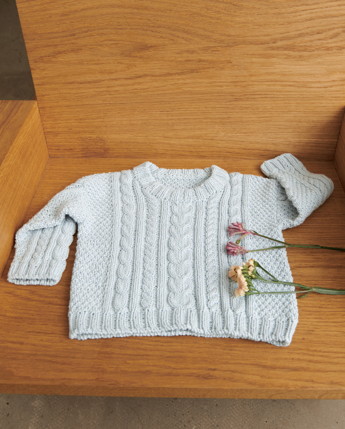 2505 Sommerbaby, Caspian sweater til baby og småbarn, søskenmatch